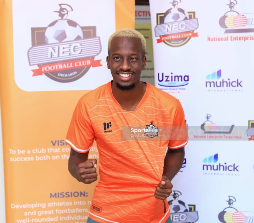 NEC FC officially unveils Alpha Thierry Ssali from Express FC